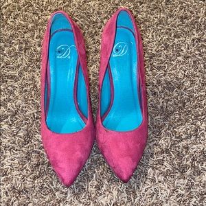 Purple high heels